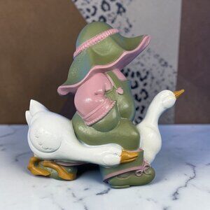 Vintage Burwood 1988 Farmer Boy With Goose Wall Hanging Decor